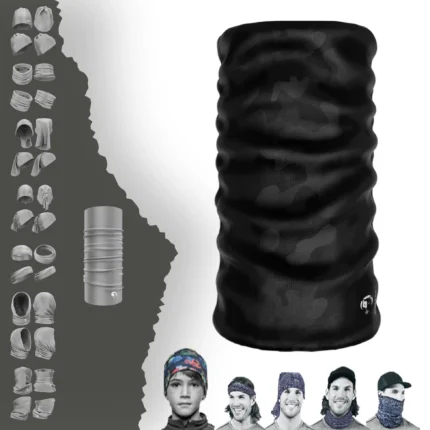 Siyah Kamuflaj  Boyunluk Bere Bandana Maske Bone Toka Saçbandı