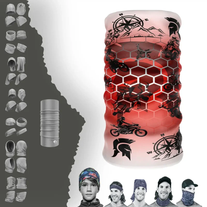 Kırmızı Spartans Boyunluk Bere Bandana Maske Bone Toka Saçbandı