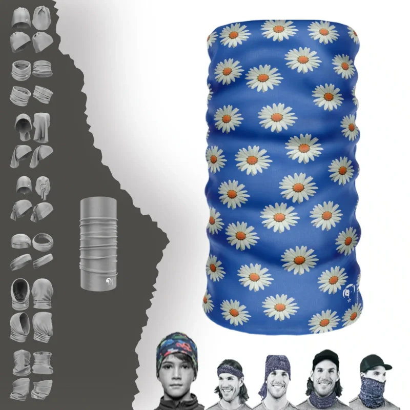 Küçük Papatyalı Boyunluk Bere Bandana Maske Bone Toka Saçbandı