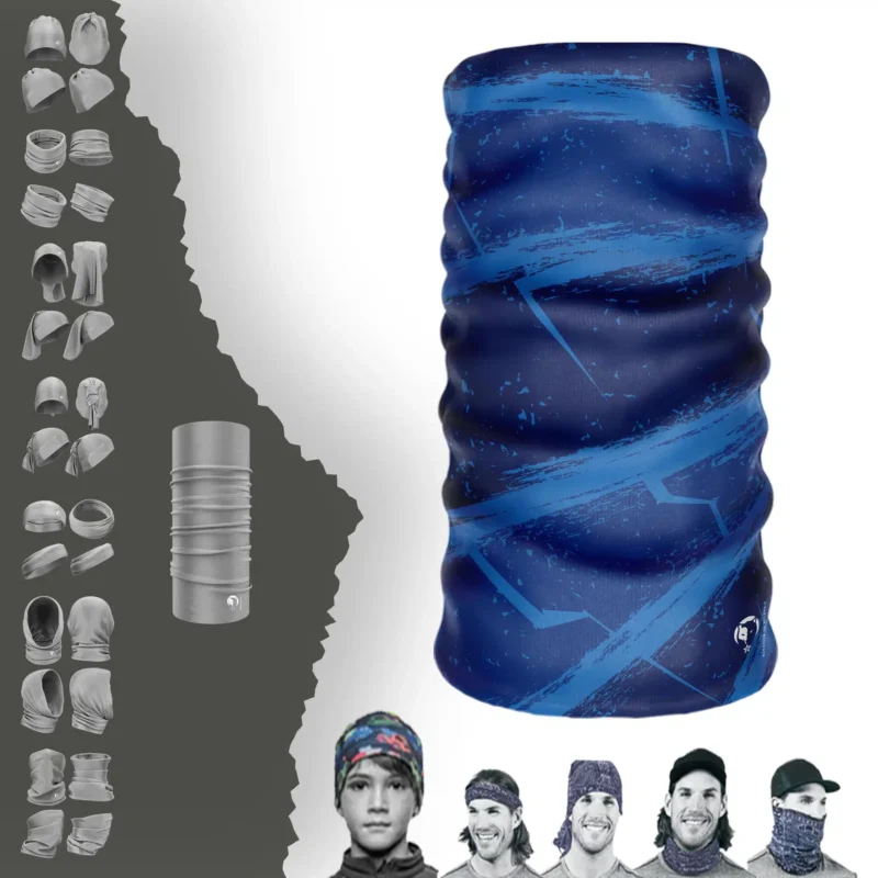 Lacivert Renkli Boyunluk Bere Bandana Maske Bone Toka Saçbandı