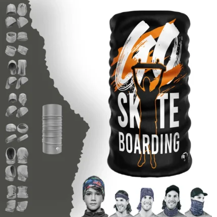 Go Skıte Boardıng Siyah Renkli Boyunluk Bere Bandana Maske Bone Toka Saçbandı