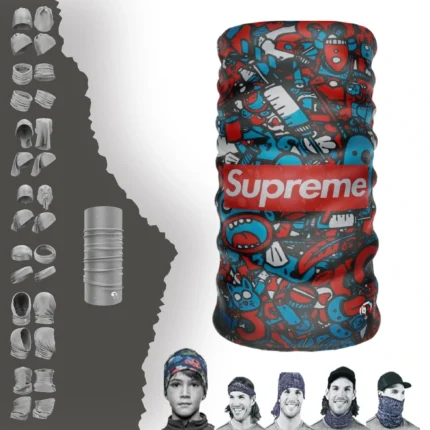 Karışık Desenli Supreme Boyunluk Bere Bandana Maske Bone Toka Saçbandı