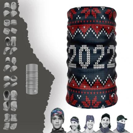 Kırmızı Lacivert 2022 Boyunluk Bere Bandana Maske Bone Toka Saçbandı
