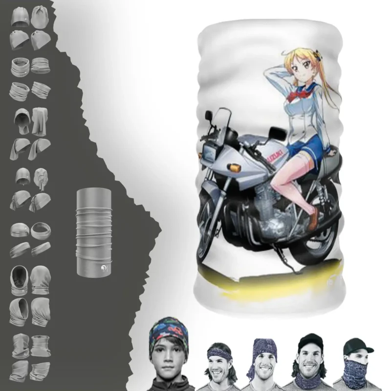 Anime Motorcu Kız Boyunluk Bere Bandana Maske Bone Toka Saçbandı