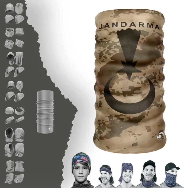 Jandarma Asayiş Kamuflaj Tüp Boyunluk Bandana Baf Toka Maske Saçbandı