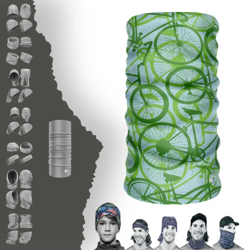 Extreme Mor Yeşil Bisikletler Boyunluk Bere Bandana Maske Bone Toka Saçbandı
