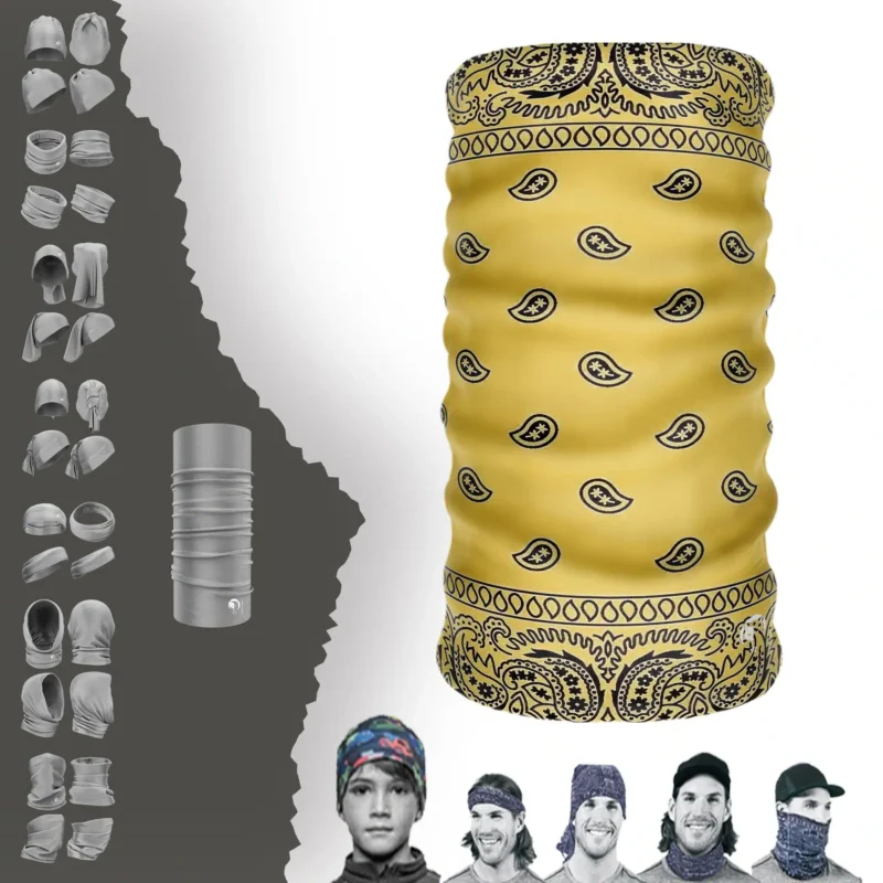 Damla Desenli Sarı Boyunluk Bere Bandana Maske Bone Toka Saçbandı
