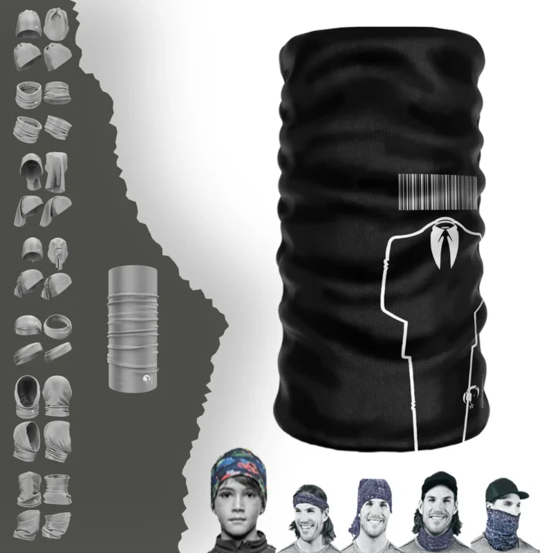 Takım Elbiseli Barkod Boyunluk Bere Bandana Maske Bone Toka Saçbandı