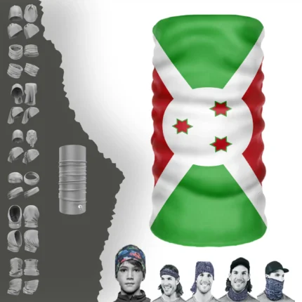 Burundi Bayrak Boyunluk Bere Bandana Maske Bone Toka Saçbandı