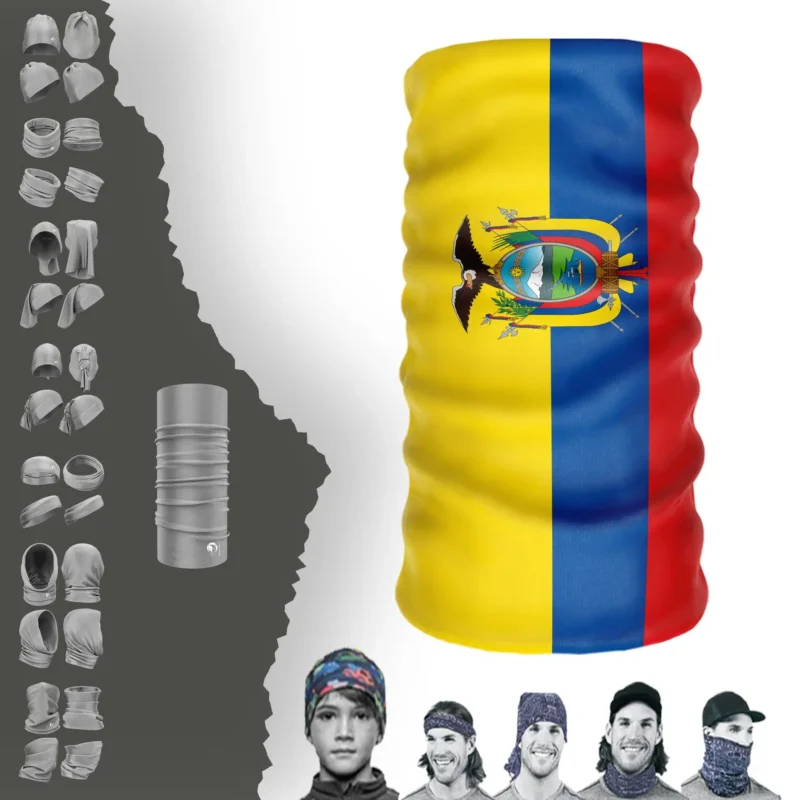 Ecuador Bayrak Boyunluk Bere Bandana Maske Bone Toka Saçbandı