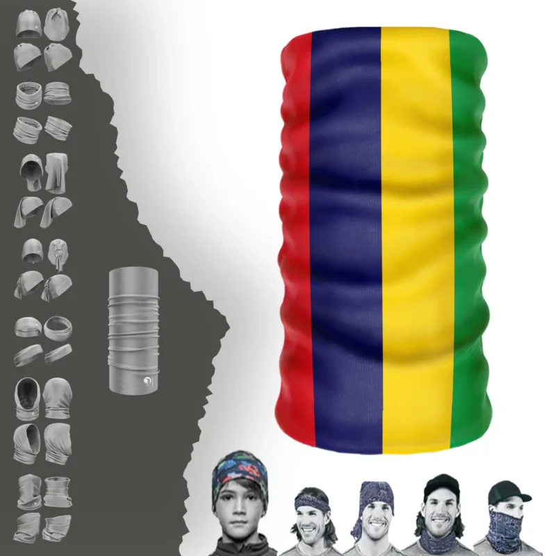 Mauritius Bayrak Boyunluk Bere Bandana Maske Bone Toka Saçbandı