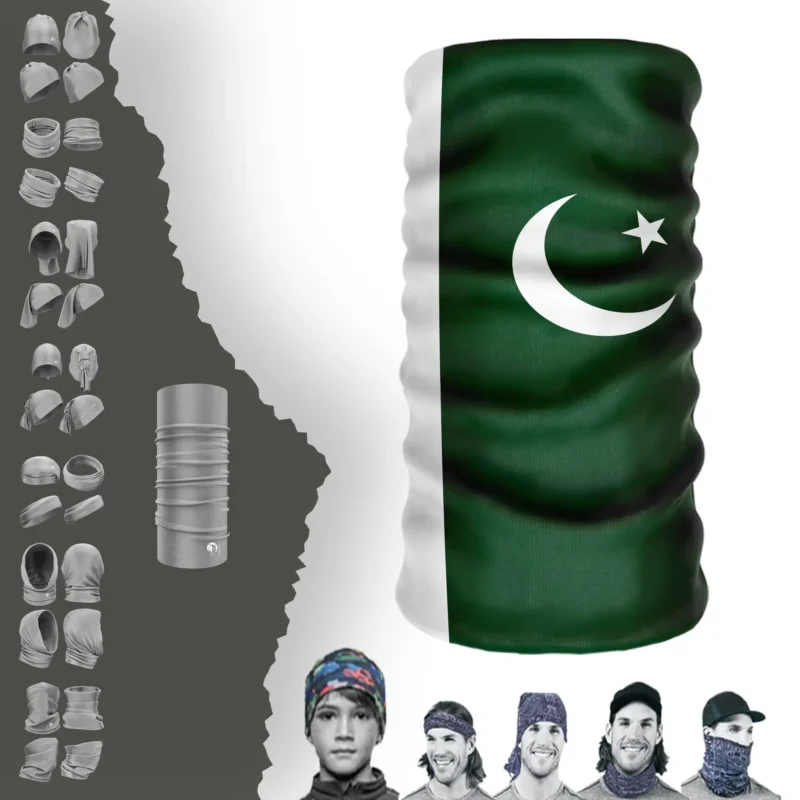 Pakistan Bayrak Boyunluk Bere Bandana Maske Bone Toka Saçbandı