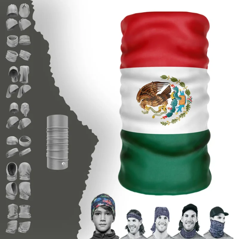 Mexico Bayrak Boyunluk Bere Bandana Maske Bone Toka Saçbandı